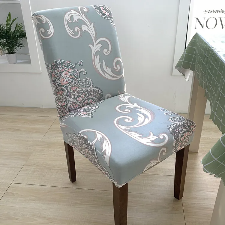 Simple Printed One-Piece Home Elastic Dustproof Chair Cover