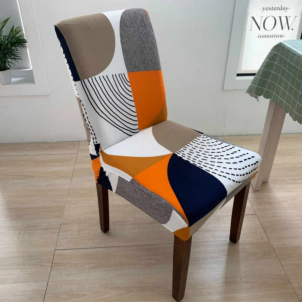 Simple Printed One-Piece Home Elastic Dustproof Chair Cover