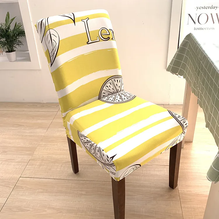 Simple Printed One-Piece Home Elastic Dustproof Chair Cover