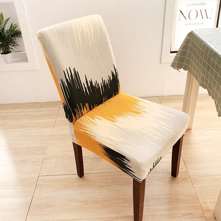 Simple Printed One-Piece Home Elastic Dustproof Chair Cover