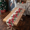 Yarn-Dyed Jacquard Christmas Flower Pattern Table Decoration Cover Towel Tablecloth Tableware