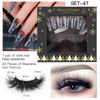 Women Fashion Multicolor Mink Hair False Eyelashes Santa Claus False Nail Set