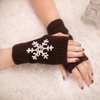 (Buy 1 Get 2) Christmas Autumn Winter Women Fashion Snowflake Embroidered Warm Knitted Gloves