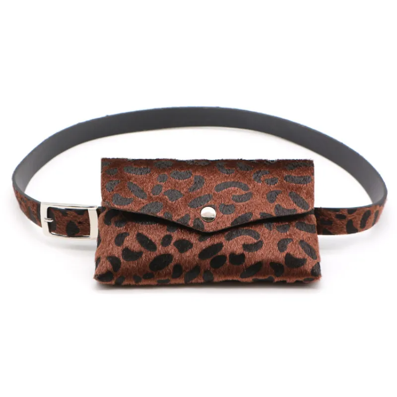 Women Leopard Pattern Waist Pack Coin Purse Belts