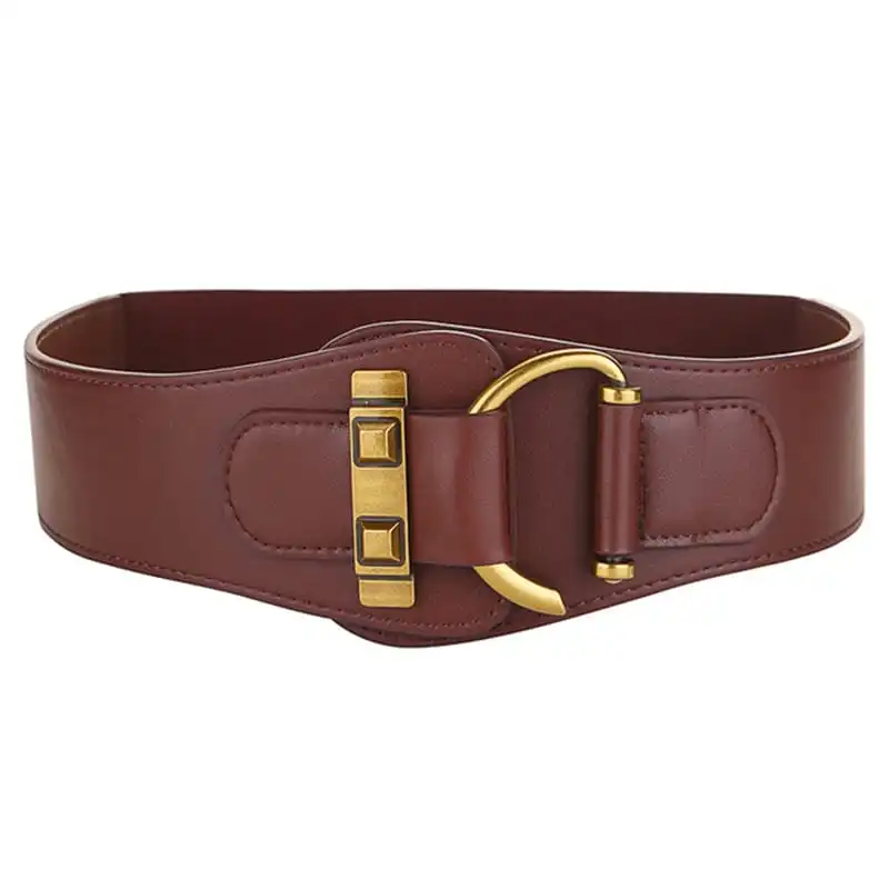 Women Fashion Stretch Wide PU Belt