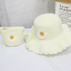 Kids Fashion Small Daisy Straw Bucket Hat + Messenger Bag Set