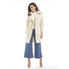 Solid Color Winter Pattern Medium Length Plush Cardigan Coat