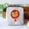 Kids Cartoon Printing Cotton And Linen Key Ring Coin Purse Coin Bag