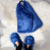 Women Fashion Y2K Plush Slippers Tote Bag Two-Piece Set