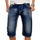 Men Casual Summer Straight Denim Shorts Streetwear Knee Length Loose Denim Pants