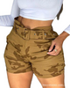 Women Fashion Casual Camouflage Printing Cargo Shorts