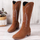 Women Fashion Plus Size V-Mouth Embroidery High Boots