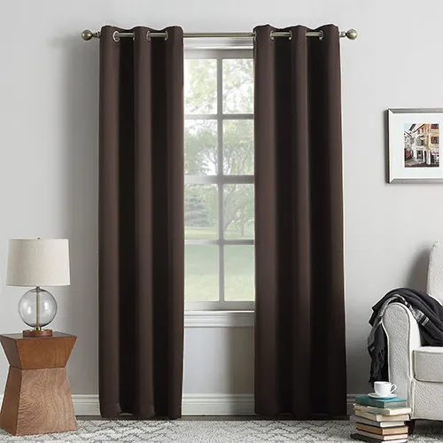 (Buy 1 Get 1) One Piece 52*84 Inch Solid Color Heat Insulation Sunscreen Blackout Perforated Curtain