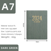 2024 English Schedule Book A7 Daily Plan Notebook(3 pcs)