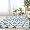 Simple Tie-Dyed Long Plush Thickened Home Round Carpet