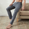 M-3XL Men Solid Color Loose Cotton Lounge Pants