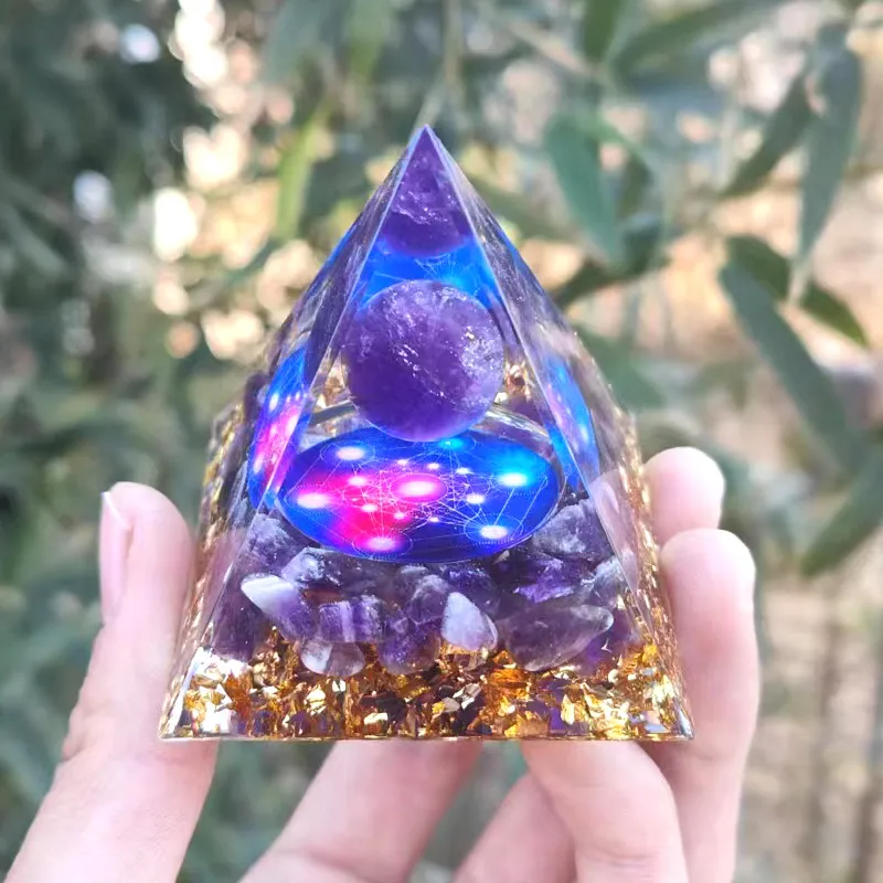 Pyramid Crystal Gravel Glue Drop Resin Home Handmade Ornaments