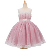 Kids Toddler Big Girls Summer Fashion Party Cute Sweet Gradient Sequins Bow Pleated Sleeveless Mesh Party Tutu Dress