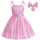 Kids Toddler Big Girls Summer Fashion Party Cute Sweet Barbie Plaid Strap Party Tutu Dress