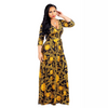 Women Ramadan /Eid Fashion Casual Printed V-Neck Long Sleeve Dress