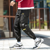 Men Fashion Casual Versatil Solid Color Multi Pocket Cargo Jogger Pants