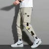 Men Fashion Casual Versatil Solid Color Multi Pocket Cargo Jogger Pants