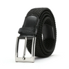 Men Fashion Casual Solid Color Versatile Canvas Woven Metal Buckle Belt