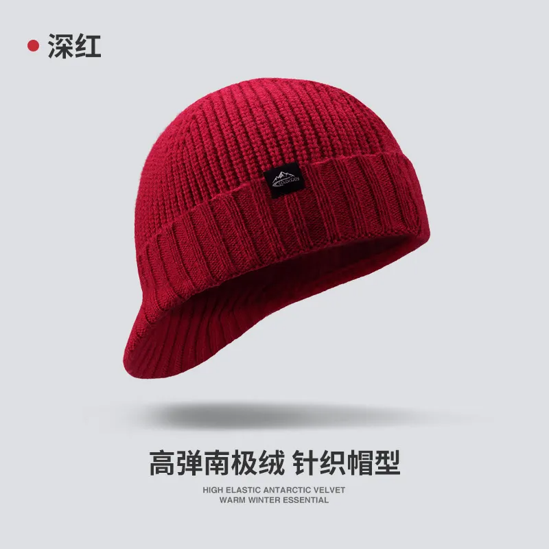 Men Loose Warm Knitted Wool Hat