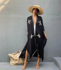 Women Fashion Sexy Embroidered Cardigan Swimwear Cover-Ups