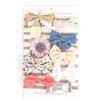 Kids Girls Sweet Cute Tiny Flower Plaid Bow Stripe Polka Dot Leopard Super Elastic Nylon Hair Accessories