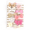 Kids Girls Sweet Cute Tiny Flower Plaid Bow Stripe Polka Dot Leopard Super Elastic Nylon Hair Accessories