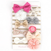 Kids Girls Sweet Cute Tiny Flower Plaid Bow Stripe Polka Dot Leopard Super Elastic Nylon Hair Accessories