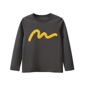 Kids Big Boys Casual Cute Long Sleeve Round Neck T-Shirt