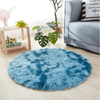 Simple Tie-Dyed Long Plush Thickened Home Round Carpet