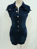 Women Sexy Slim Button Denim Dress