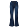 Women'S Fashion Casual High-Breasted Flared Denim Pants