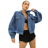 Women Casual Street Style Loose Short Denim Jacket