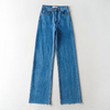 Women'S Casual Long High Waist Straight Leg Denim Jeans