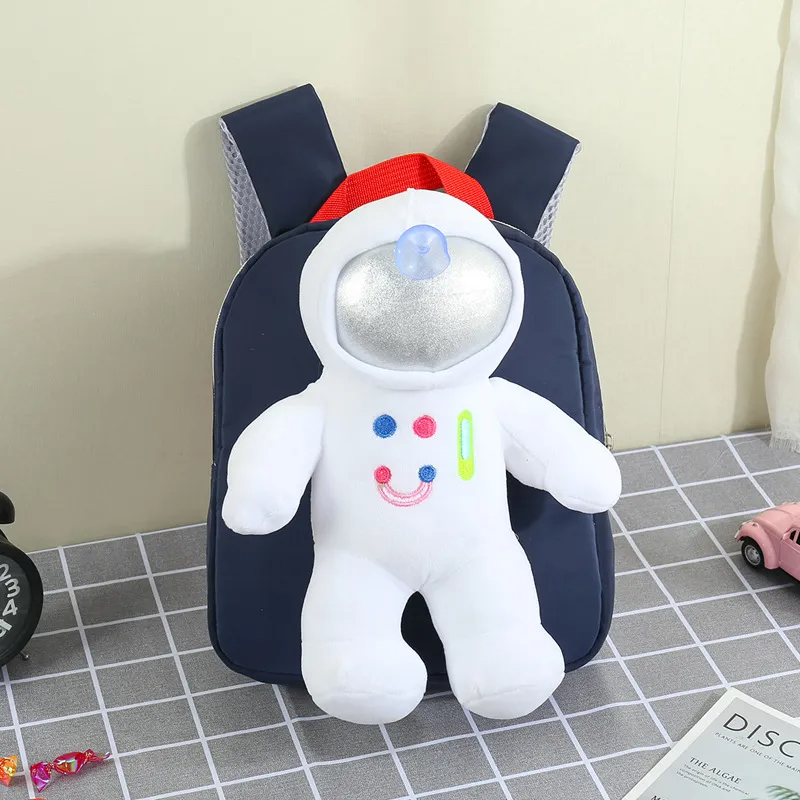 Children Kids Baby Fashion Boys Girls Cartoon Astronaut Doll Plushtoy Backpack School Bag