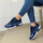 Women Fashion Plus Size Flat Round-Head Colorblock Sneakers