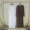 Ramadan /Eid Women Casual Solid Color Long Sleeve Dress Two-Piece Set