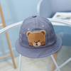 Baby Cute Bear Pattern Letter Embroidery Sunshade Bucket Hat