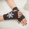 (Buy 1 Get 2) Christmas Autumn Winter Women Fashion Snowflake Embroidered Warm Knitted Gloves