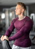 Men Casual Solid Color Quick-Drying Tight-Fitting Long-Sleeved Sports T-Shirt