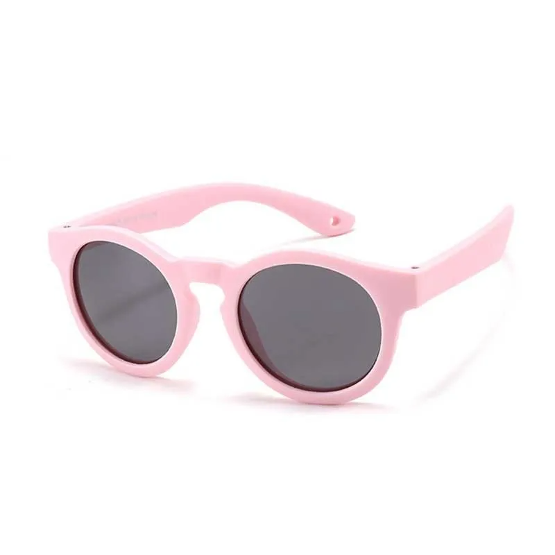 (Buy 1 Get 1)  Kids Unisex Fashion Casual Holiday Silicone Round Frame Sunglasses