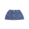 Kids Girls Basic Letter All Over Print Elastic Waist Denim Skirt