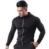 Men Fashion Hooded Long Sleeve Plus Size Sports Stretch Jacket