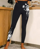 Women Fashion Casual Star Print High Waist Sports Slim Yoga Pants