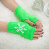 (Buy 1 Get 2) Christmas Autumn Winter Women Fashion Snowflake Embroidered Warm Knitted Gloves
