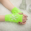 (Buy 1 Get 2) Christmas Autumn Winter Women Fashion Snowflake Embroidered Warm Knitted Gloves